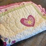 Vintage Pottery Barn Kids Heart Crib Quilt Appliqu Hand Stitched Nursery. Fixed Price $28.50.