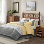 Madison Park Reversible Comforter Set Solid Faux Silk Floral Patchwork Bedding. Fixed Price $207.99.