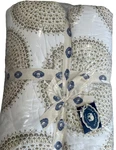 John Robshaw King Quilt Set Lapis Sand Reversible Stripe 2 Pillow Shams New. Fixed Price $350.00.