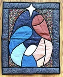 Christmas Quilt Decor Handmade Holy Family Jesus Mary Joseph Stain Glass. Fixed Price $17.00.