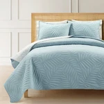 Isla Embroidered Leaf Reversible Cotton Quilt 3 Piece Set. Fixed Price $181.99.
