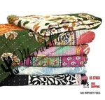 Marubhumi Vintage Kantha Quilt Handmade Reversible Cotton Throw Blanket With. Fixed Price $27.53.