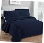 Fancy Collection Luxury Bedspread Coverlet Embossed Full/queen Navy Blue. Fixed Price $33.43.