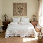 French Linen Duvet Cover Set 3PCS With Zipper Closure Natural Flax Cotton Ble.... Fixed Price $104.79.