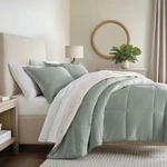 Reversible Comforter And Shams Set, Ultra Soft - Becky Cameron, Eucalyptus /. Fixed Price $47.00.