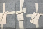 Pottery Barn Belgian Linen Floral Stitch Full/queen Quilt Set Chambray Blue Nwt. Fixed Price $299.00.