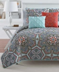 Vcny Home Yara Reversible King Multicolor Quilt Set - New. Fixed Price $24.99.