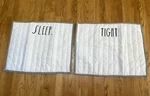 Rae Dunn Standard 26 X 20 Sleep Tight Pillow Shams White Black Gingham. Fixed Price $37.00.
