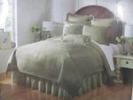 Noble Excellence Villa King Pillow Sham Milano 20X36" Green Bedding New. Fixed Price $12.50.