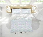 3D Fresh Triangle Art Pattern Quilt Cover Set Duvet Bedding Pillowcases. Fixed Price $109.99.