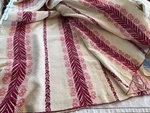 Pink Burgundy Nu 90X80 Vint Cotton Jacquard Coverlet Blanket "bates" Reversible. Fixed Price $100.00.