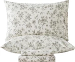 Queen Size Bed Set 100% Cotton Tan Floral Beige Patterned Vintage. Fixed Price $107.99.