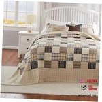 Greenland Home Oxford 100% Cotton Quilted Bedspread Set 3-PIECE Jumbo King Taupe. Fixed Price $173.99.