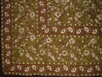 Earth Dabu Block Print Indian Tapestry Cotton Bedspread 106" X 88" Full Green. Fixed Price $50.49.