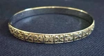 Sterling Silver 925 Hawaiian Quilt Bangle Bracelet Raised Design 8 Mm 20 Grams. Fixed Price $75.00.