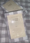 Eileen Fisher Garnet Hill Linen Euro/ Cont Sham Pearl 26" W 2" Flange Total 28". Fixed Price $54.00.