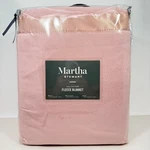 Martha Stewart Collection Easy Care Soft Fleece Blanket King Size Pink 108 X 90. Fixed Price $63.71.