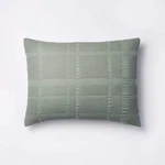 King Waffle Matelasse Quilt Sham Light Teal Green - Threshold Designed With Stu. Fixed Price $17.63.