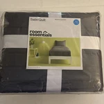 Room Essentials Satin Quilt Twin/twin Xl Dark Gray Color New. Fixed Price $14.44.