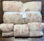 Pottery Barn Floral Cloud Reversible Quilt K/ck -2 Euro & 1 King Shams Rosewood!. Fixed Price $389.00.