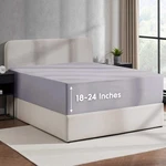 Nestl Grey Lavender Queen Extra Deep Pocket Fitted Sheet, Hotel Luxury 18-24". Fixed Price $36.53.