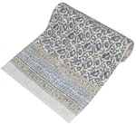 Indian Hand Block Floral Print Kantha Quilt Cotton Throw, Blanket. Fixed Price $64.99.
