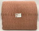 Pottery Barn Pick Stitch Handcrafted Cotton Linen Quilt Brick King Cal #T1067. Fixed Price $221.86.