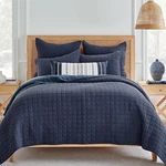 Levtex Home - Mills Waffle Twin Quilt Set Navy Cotton Size.... Fixed Price $196.65.