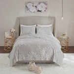 Madison Park Pansy Grey/ White Tufted Cotton Chenille Full/queen Coverlet Set. Fixed Price $99.99.