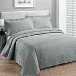 Fancy Collection Luxury Bedspread Coverlet Embossed Solid Grey New .... Fixed Price $35.13.