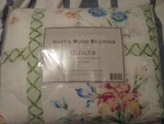 Haven Wood Bedding Queen/ Full Quilt- Throw-new Day Lily Flower. Fixed Price $49.95.