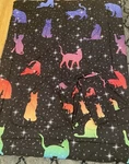 3 Pc. Black Cat Stars Bedding Teen Girls Set Twin Sz. COMFORTER/2 Sham. Fixed Price $44.44.