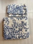 Laura Ashley Bedford Blue Delft Quilt Set 2 Pc Cotton Reversible Twin New. Fixed Price $69.00.