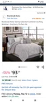 Riverbrook Home Sterling Coll. Comforter Set/king/gray & IVORY/#10 Pcs.. Fixed Price $85.00.