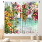 Tkuyo Floral Curtains Watercolor Summer Spring Blossom Colorful. Fixed Price $55.92.