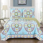 Nyah Oversized Reversible Print Wrinkle Free Microfiber Coverlet. Fixed Price $44.99.