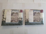 Vtg Jc Penney Home Collection Handcrafted Shams "crimson Wedding Ring" Set Of 2. Fixed Price $19.99.