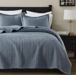 Wdcozy Dusty Blue King Size Quilt Set, Striped Pick Stitch Lightweight Bedspr.... Fixed Price $115.93.