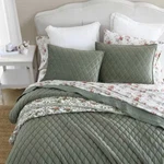 Laura Ashley Velvet Quilt-sham Multi-piece Sets (solid Diamond Green). Fixed Price $89.99.