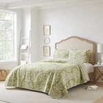 Laura Ashley Rowland Quilt Set 3PC 100% Cotton Reversible Natural Breathable. Fixed Price $129.99.