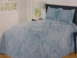 Carriage House Carleigh Blue Full Woven Bedspread Nip. Fixed Price $67.15.