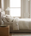 New 100% European Linen Duvet Cover&shams Set King/cal Natural Chambray. Fixed Price $129.00.