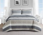 Nautica - Twin Quilt Set, Ridgeport Beige Cotton Reversible Bedding Msrp $190. Fixed Price $49.99.