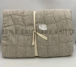 Pottery Barn Cloud Handcrafted Cotton Linen Quilt Cafe Au Lait King Cal #U1084. Fixed Price $237.99.