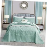 Chixin Oversized Bedspread Extra Wide Super KING(128"X120") 3-SEAGLASS. Fixed Price $222.02.