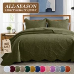 All Season Bedspreads With Pillow Shams Soft Reversible Queen Size Bedding Sets. Fixed Price $29.95.