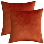 Rythome Set Of Comfortable Velvet Throw Pillow 18" X (pack 2), Rust. Fixed Price $31.42.