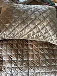 Pottery Barn Nia Velvet King Brown Gold Quilt & Standard Sham Diamond 2017. Fixed Price $199.00.