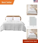 All-season Breathable King Comforter Modern White/white Reversible Design. Fixed Price $49.99.