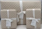 Pottery Barn Heirloom Scallop King Quilt & 2 Euro Shams Oatmeal. Fixed Price $265.00.
